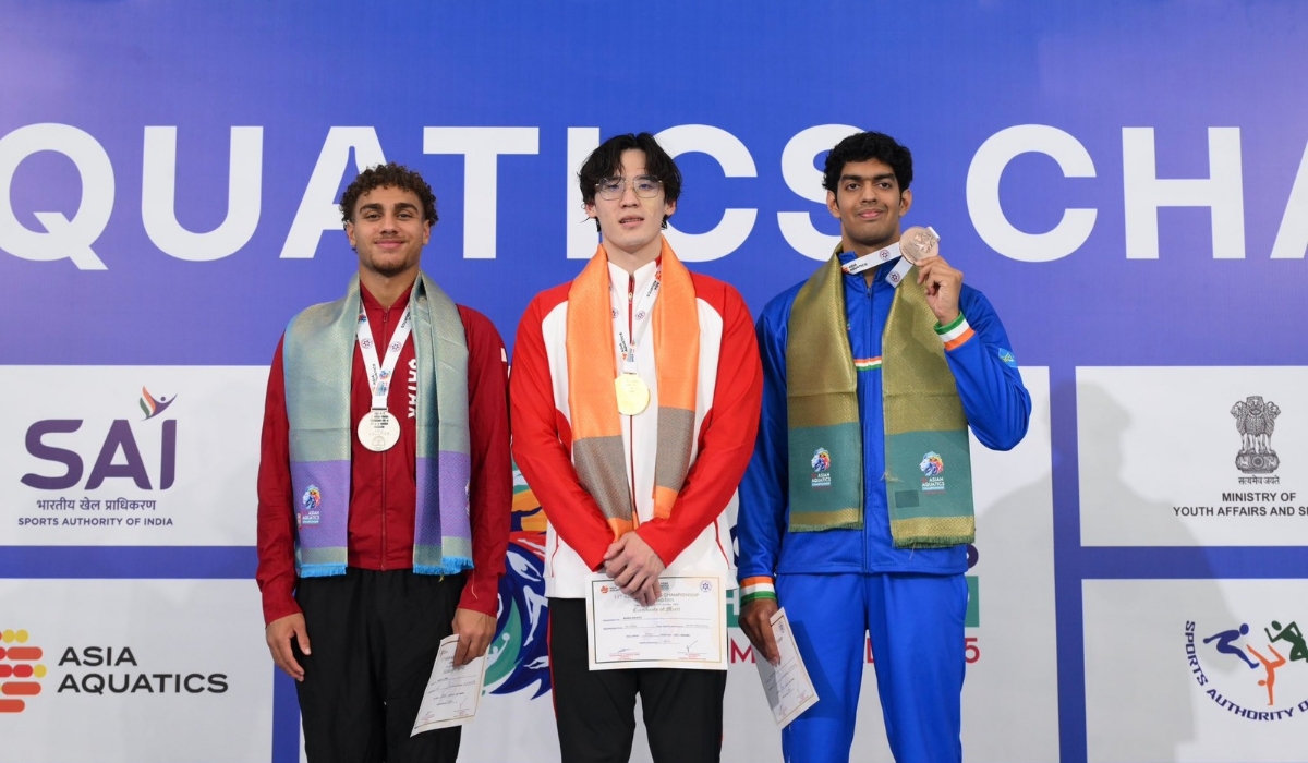 Qatari Swimmer Ali Tamer Wins Silver Medal at Asian Aquatics Championships in India